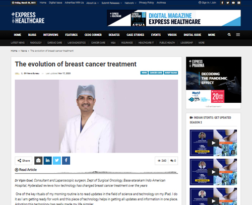 Evolution of breast cancer